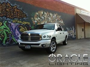 Dodge Ram Headlight Assemblies - ORACLE Lighting - ColorSHIFT w/ BC1 Controller - Black - 2006